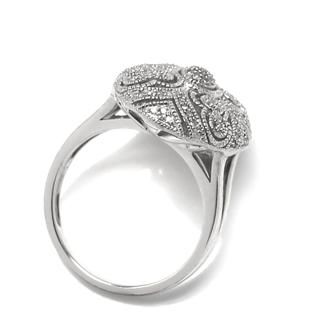 Foto 3 - Schmuckset Ring und Collier 140 Diamanten-Perlen Silber, Q0710