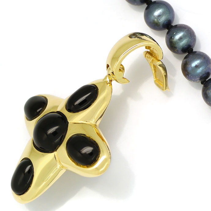 Foto 5 - Perlen Set Kette mit Clip Anhänger Armband und Ohrringe, R9120
