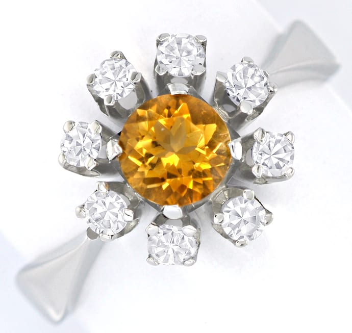 Foto 2 - Weißgold-Ring Top-Citrin lupenreine Diamanten, S5904