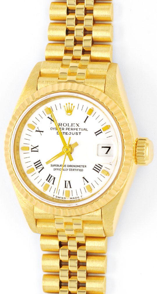 Foto 2 - Gold Rolex Datejust Oyster Perpetual, Damen Uhr Geprüft, U1150